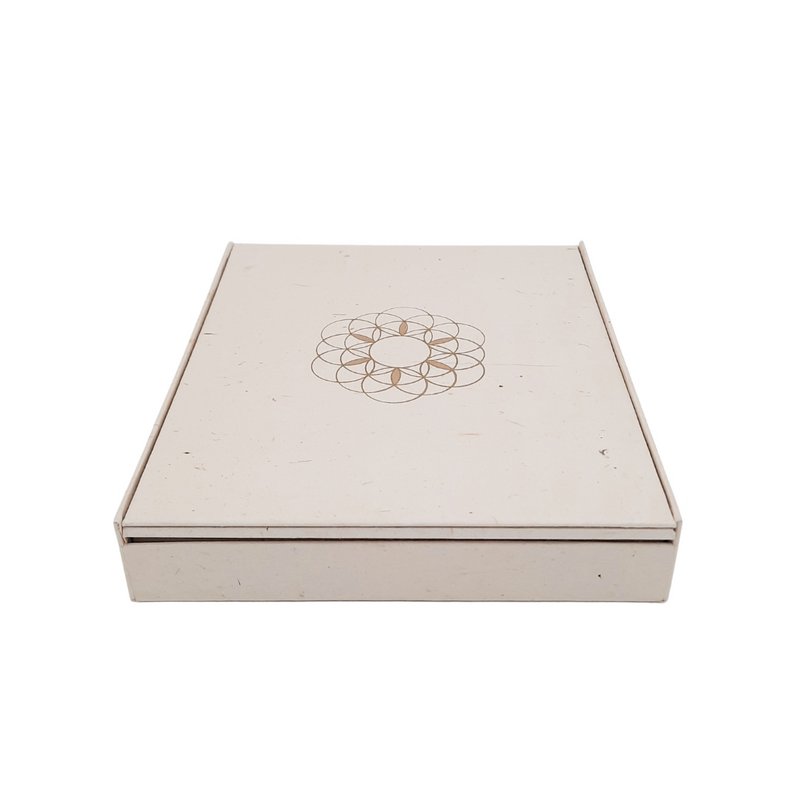 Shrine in a Box | personal altar | flower of life | off white | handmade paper | fair trade | Nepal