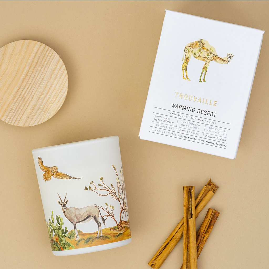 Save the Planet Scented Soy Wax Candle | Warming Desert