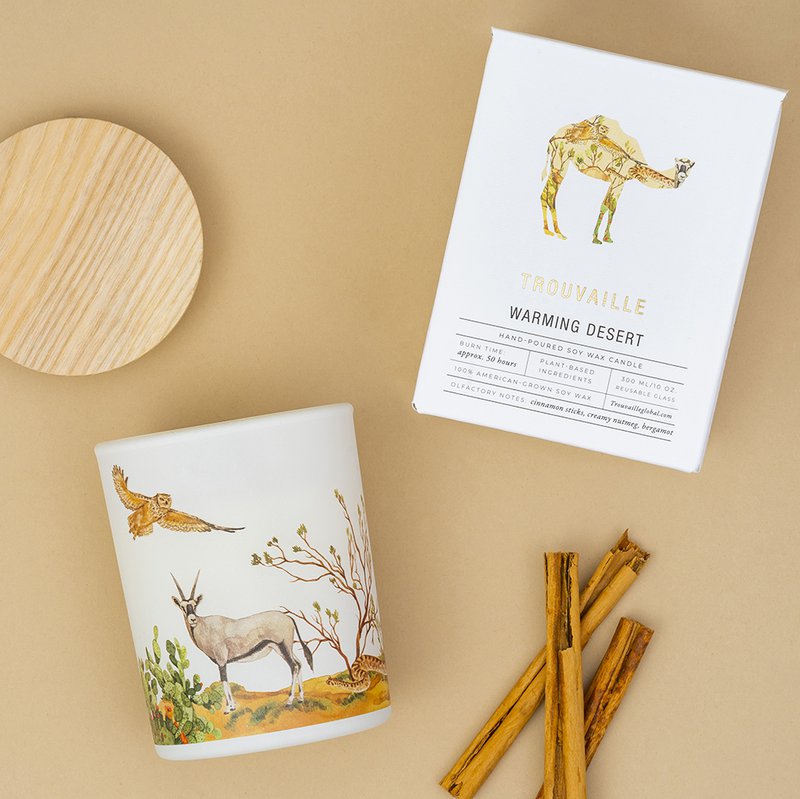 Save the Planet Scented Soy Wax Candle | Warming Desert