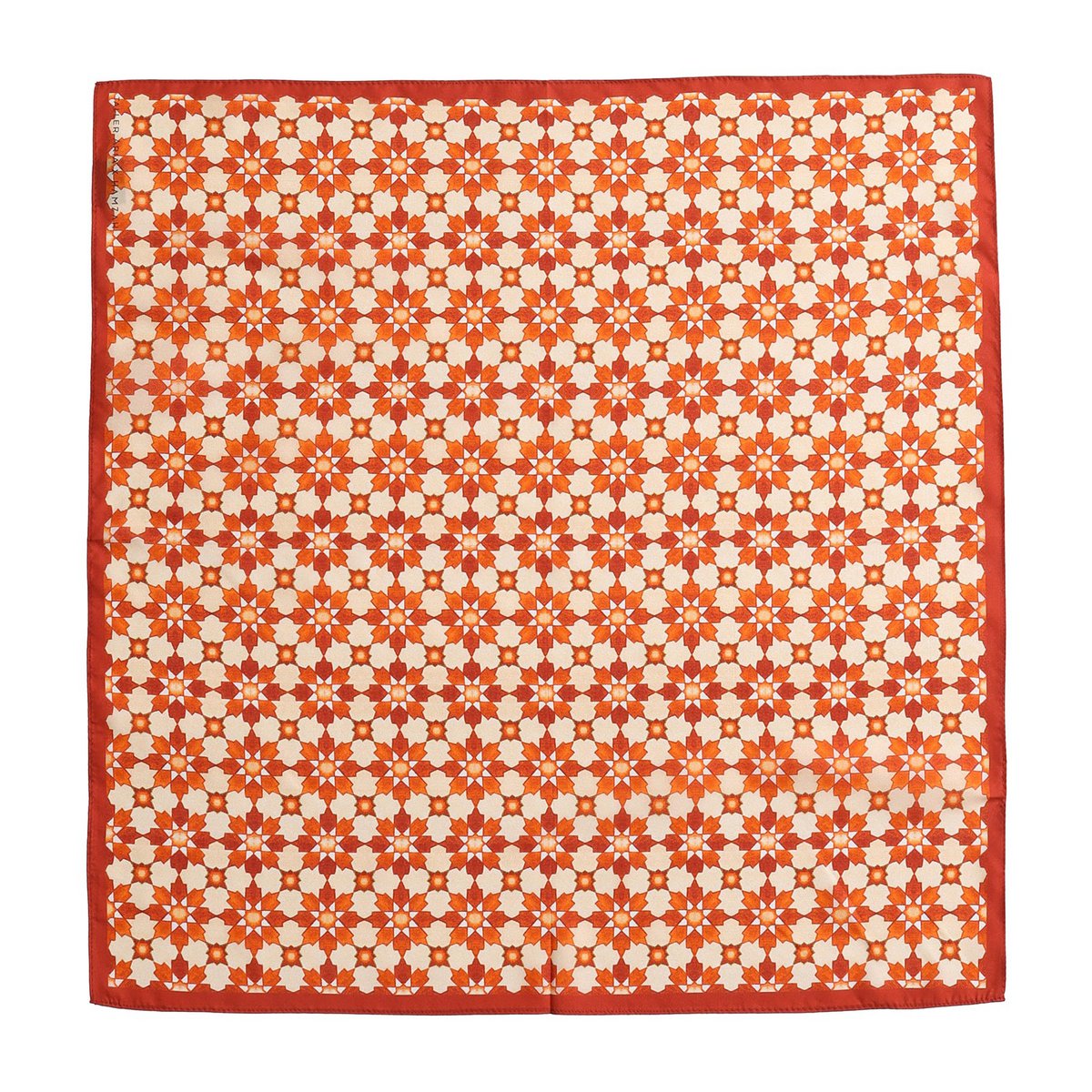 Silk Neckerchief Orange Islamic Art Print
