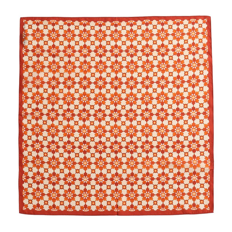 Silk Neckerchief Orange Islamic Art Print
