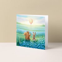 Greeting card | Field of forget-me-nots
