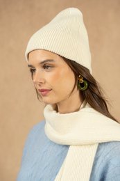 Bonnet et écharpe en 100% laine merinos