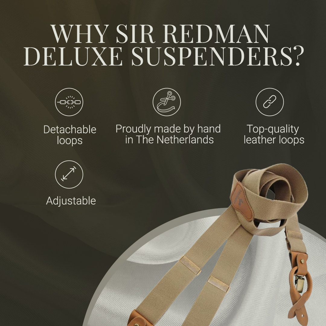 Sir Redman Bretels Y-Model - Lichtbruin