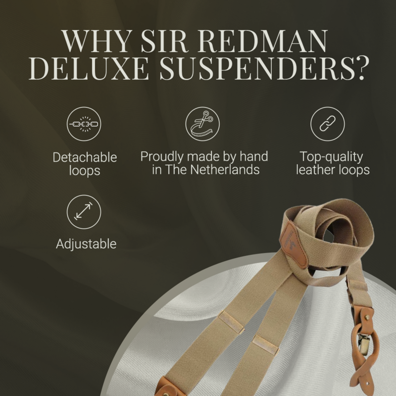Sir Redman Bretels Y-Model - Lichtbruin