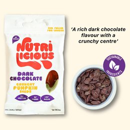 Semillas de calabaza con chocolate amargo: veganas, bajas en carbohidratos, cetogénicas, altas en proteínas, altas en fibra, bajas en azúcar, sin gluten, sin nueces