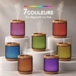 Ultrasonic Diffuser – Elipsia – Originality and Quality – Bamboo and Metal – Healthy Diffusion of Essential Oils – Interior Decoration