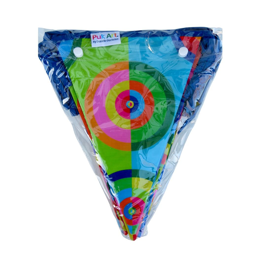 Puk Art® | Stoffen Slinger | Regenboog | Dubbelzijdig • 12 meter