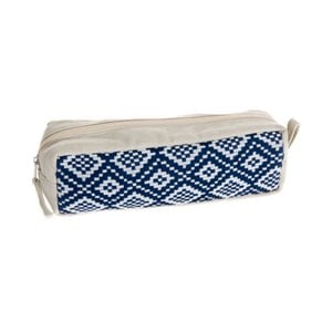 Handwoven pencil case blue