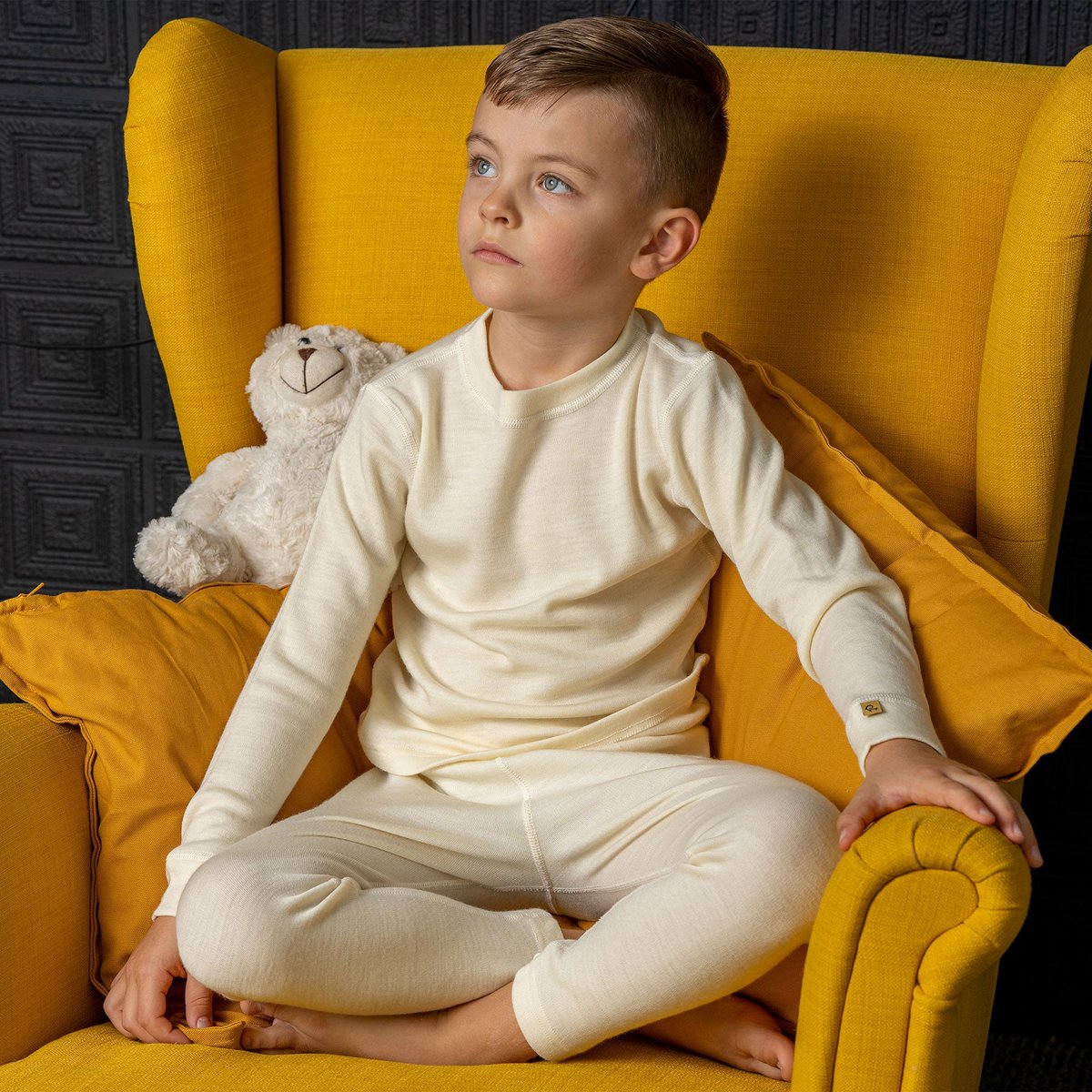 T-shirt à manches longues pour enfants 250 Merino Natural