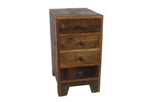 3R Kabinet 4 lades naturel hout 27x36x50cm