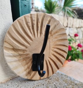 Round wood carrier D18x8 cm