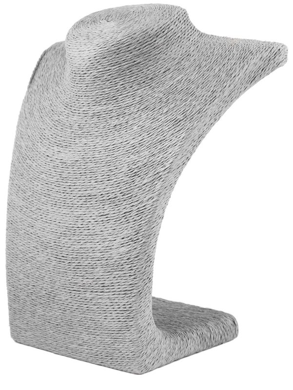 Popiersie z włókna łykowego w kolorze szarym, 23 cm x 19,5 cm x 5,5 cm