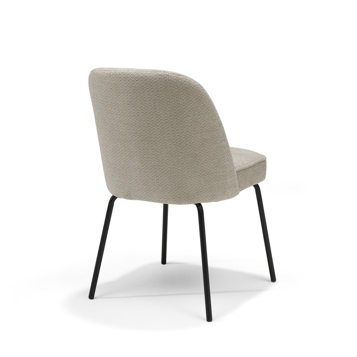 Chaise Luxor Tissu Noir Retro Bliss %2303 Naturel UKFR