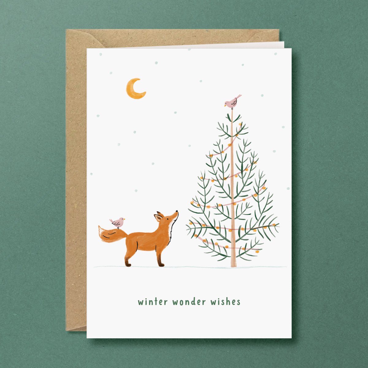 Tarjeta de Navidad | zorro | animales del bosque