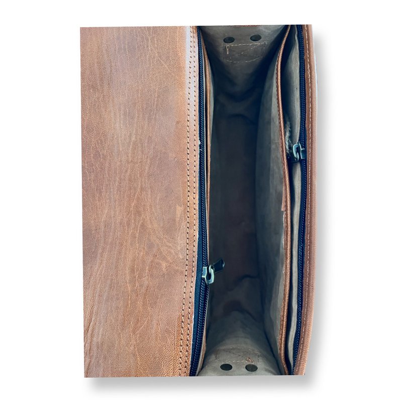 Borsa a tracolla in pelle naturale KALI 33 cm