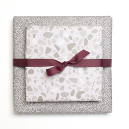 Pink wrapping paper with terrazzo pattern, packing gifts in boho style, packing gifts for women, packing mother's day gift, wrapping paper wedding