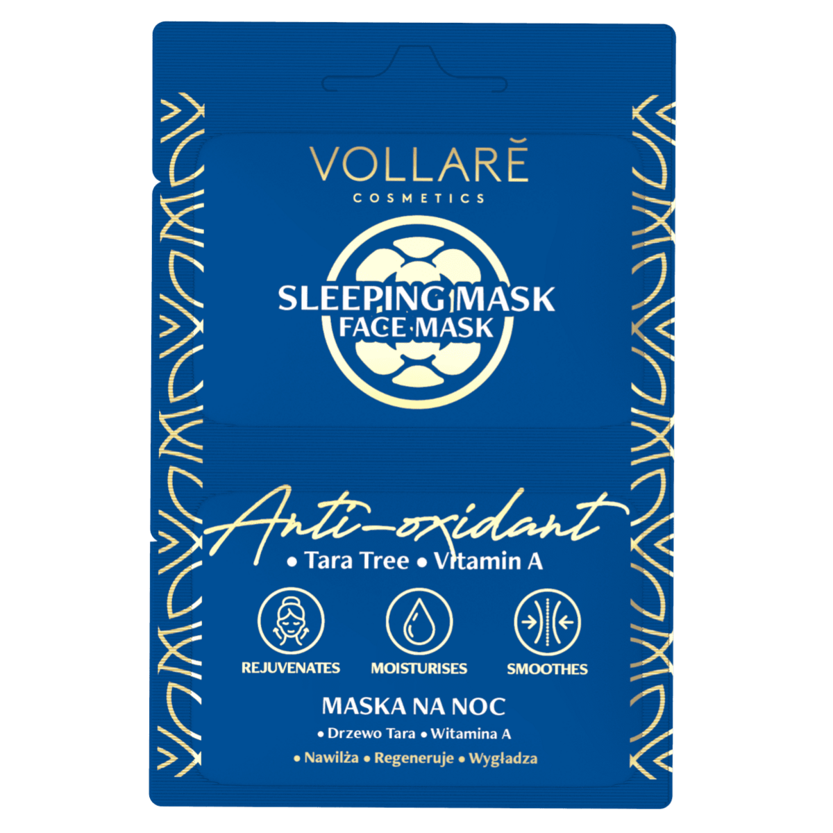 Intensywnie regenerująca i detoksykująca maska ​​na noc - 2 x 5 ml - Vollaré Cosmetics