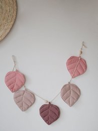 Guirlande de Lin « Rose » avec Feuilles