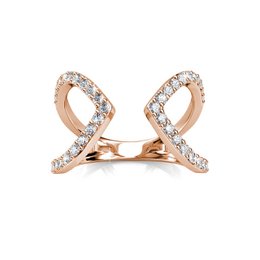 Aurora -Ring - Rosé Gold und Kristall