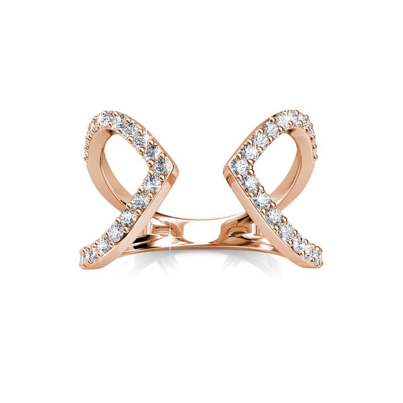 Aurora -Ring - Rosé Gold und Kristall