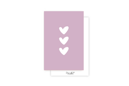 Mini card | Purple hearts