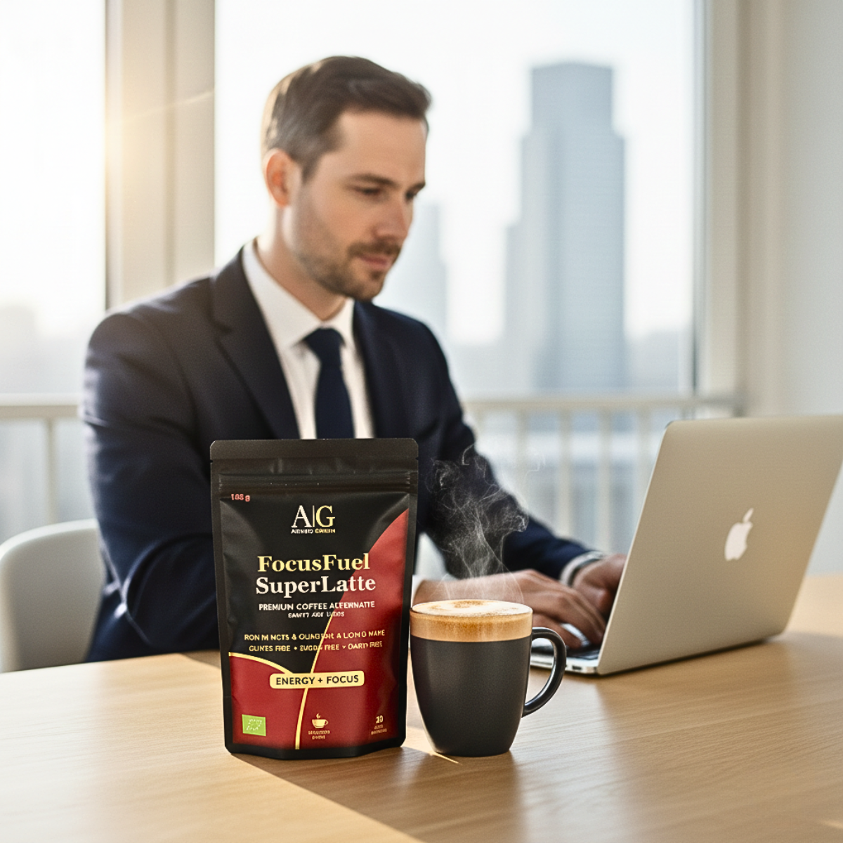 FOCUSFUEL SUPERLATTE – Organic Energy & Focus Coffee Alternative (125 g)
