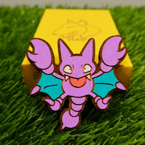 Houten Gligar Pokémon Magnet, Custom Geek Anime Gamer Room Gift, Nerd Video Game Fan HouseWarming Decoratie