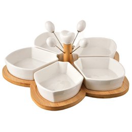 Snackskåle Porcelæn Hvid Whiteline 28,5 cm 10 stk