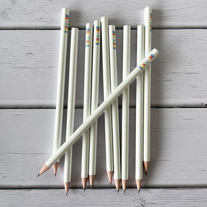 Potlood “Schoolkind” – wit – cadeau voor schoolinschrijving