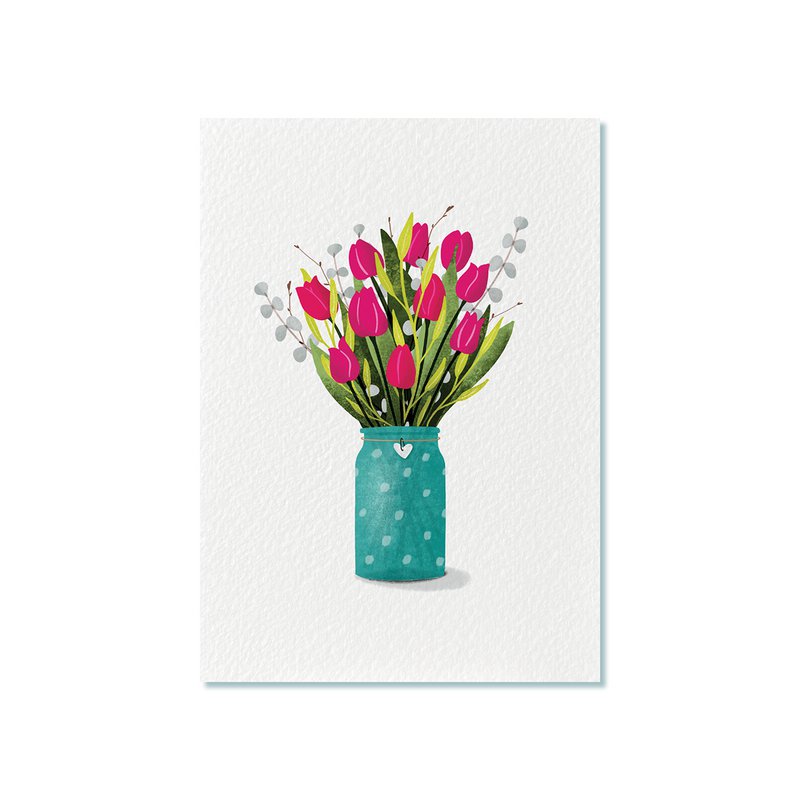 Ansichtkaart | Tulpenboeket