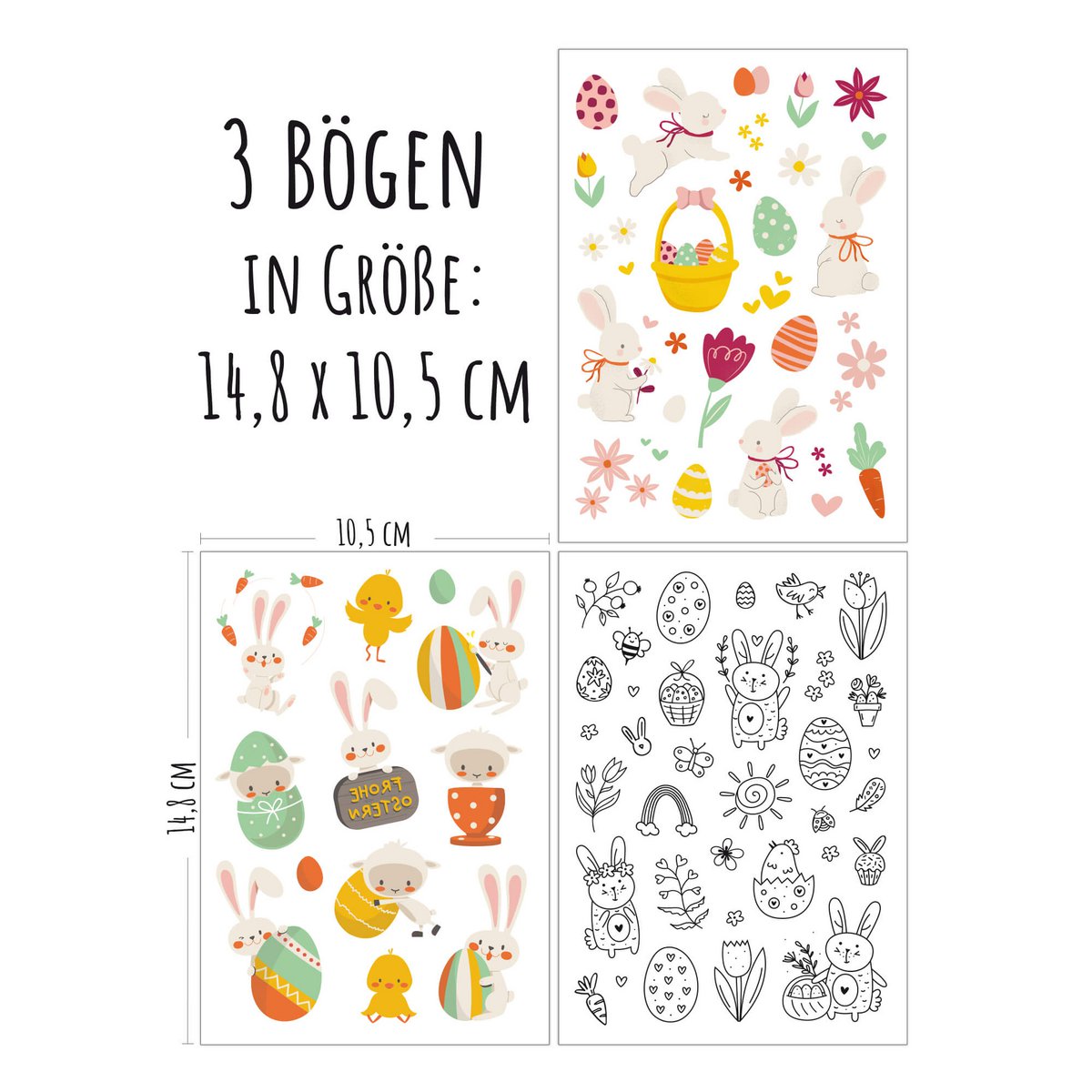 Kindertattoos - Motiv "Ostern"
