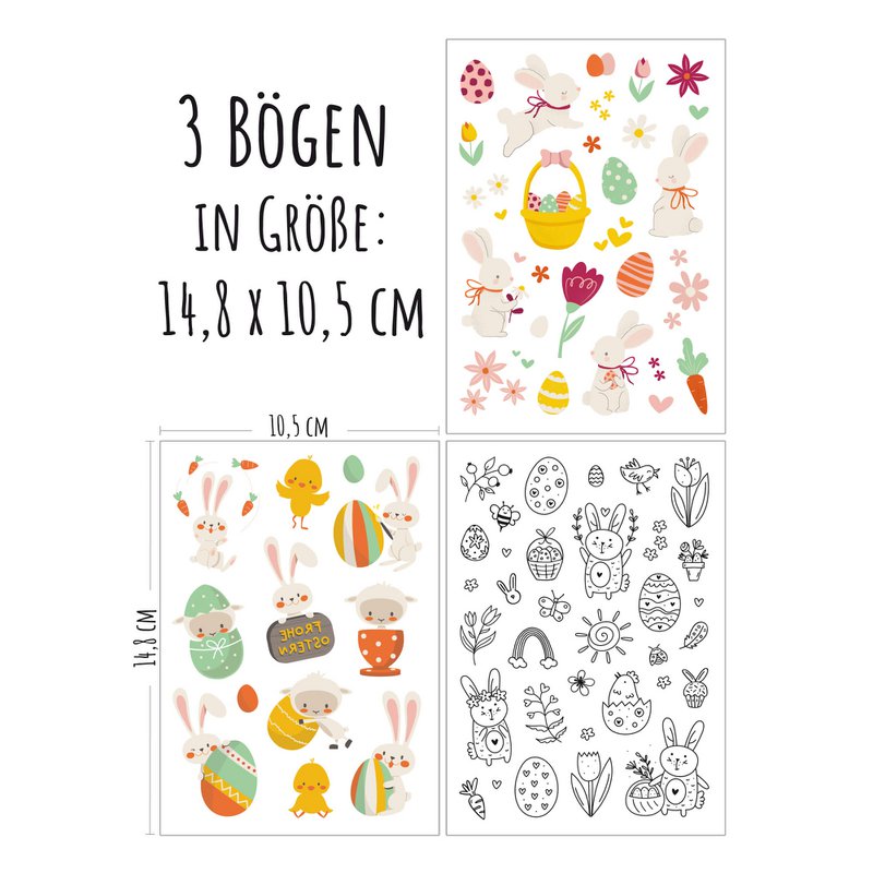 Kindertattoos - Motiv "Ostern"