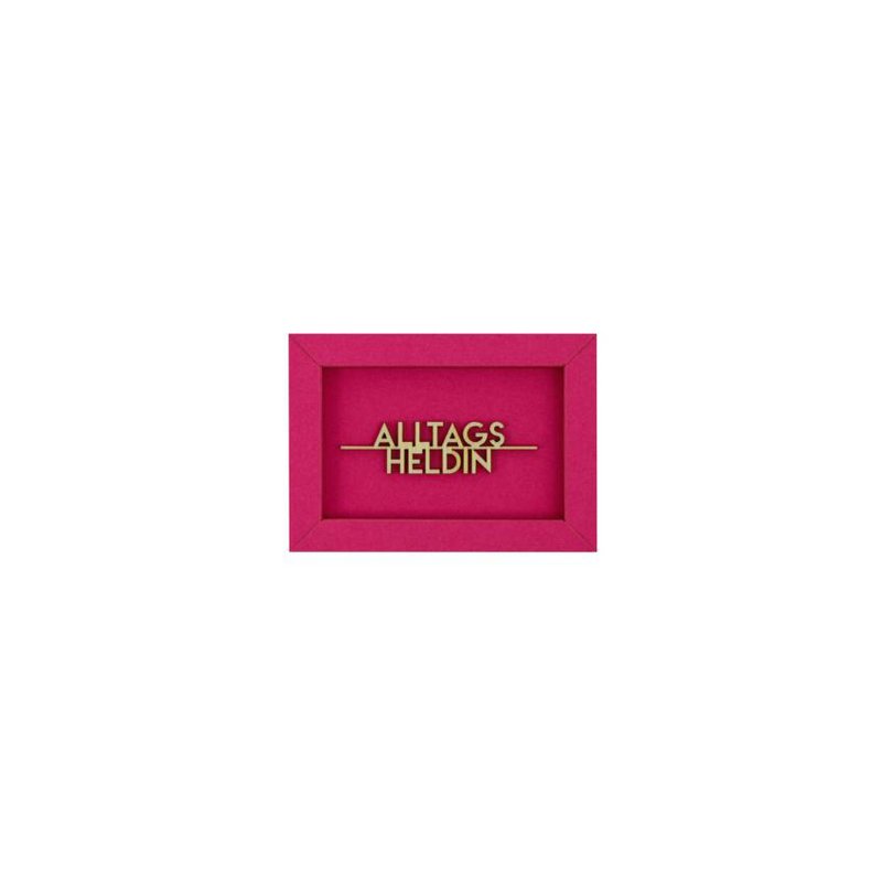 EVERYDAY HERO frame card wood lettering magnet
