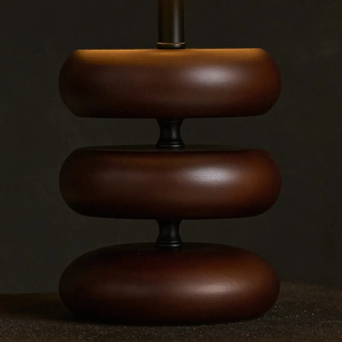 Lara Dark Brown Wooden Table Lamp