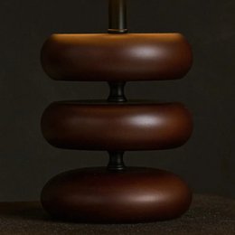 Lara Dark Brown Wooden Table Lamp
