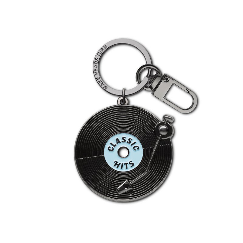 Enamel Keychain/Bag Charm "Vinyl"