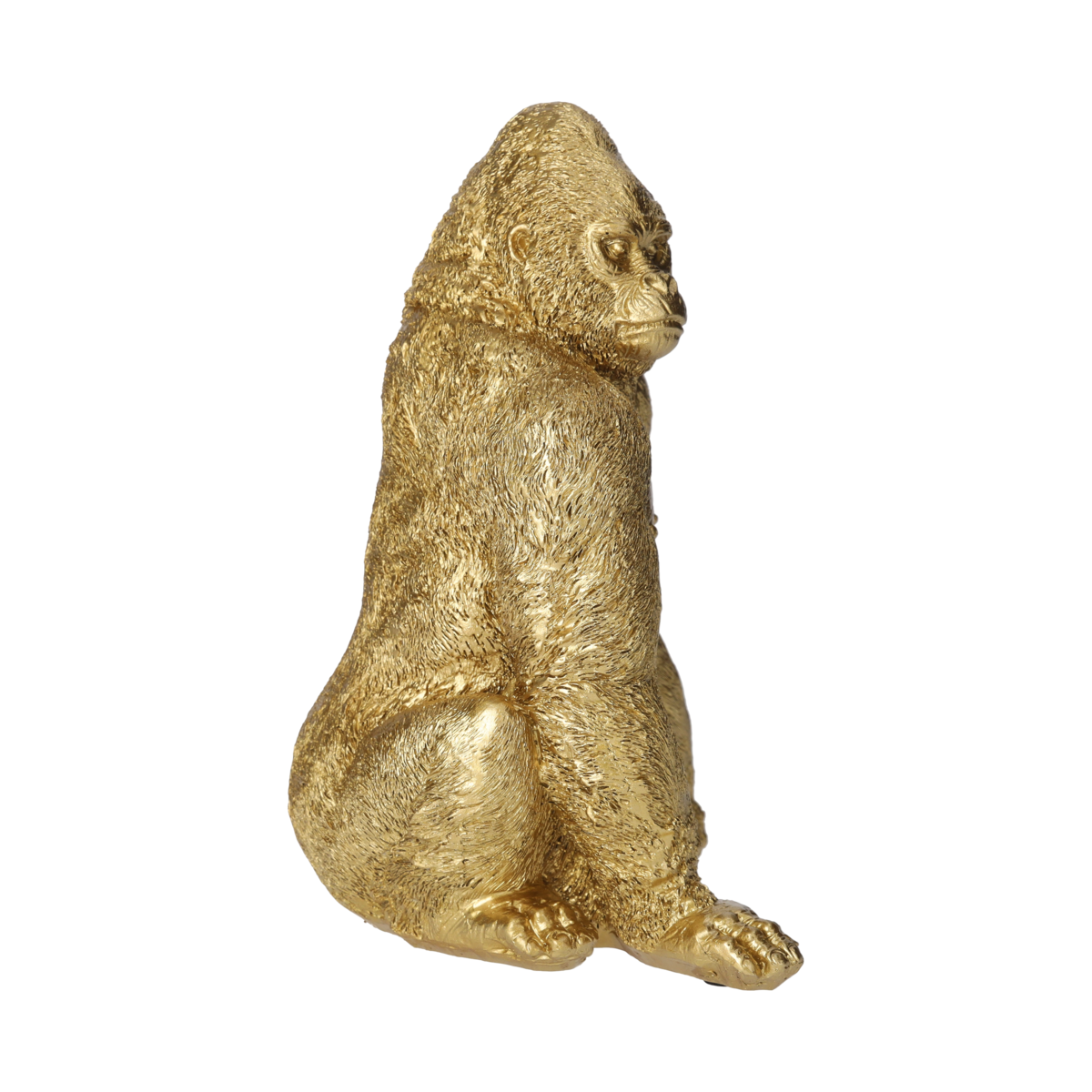 Decorative golden resin gorilla H23x16x13