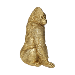 Decorative golden resin gorilla H23x16x13