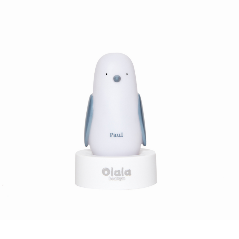 Night light - Penguin Paul - induction charging - white