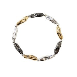 Metallic Bead Elastic Bracelet