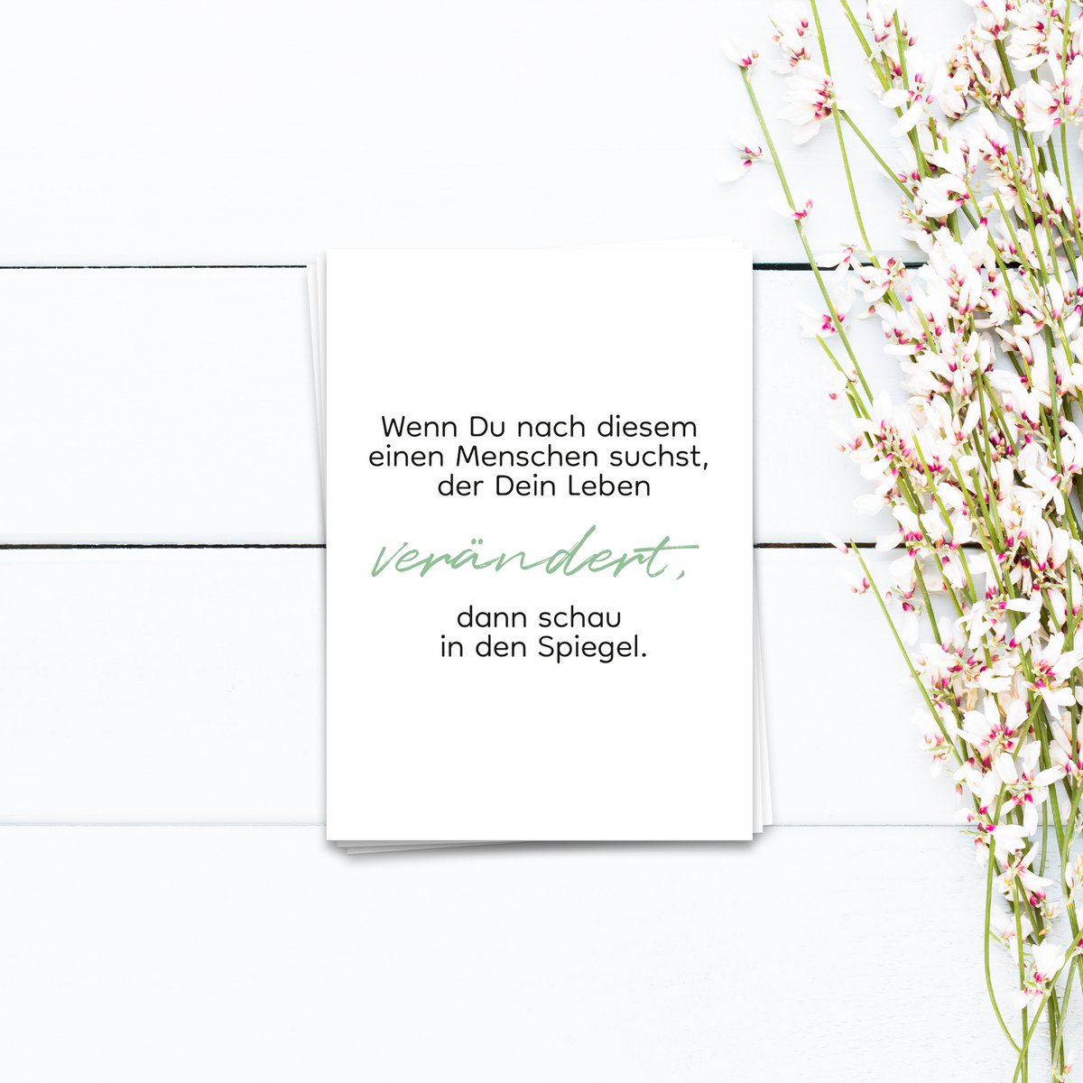 Wenn Du nach diesem einen Menschen suchst, der Dein Leben verändert - Postkarte 10er Set