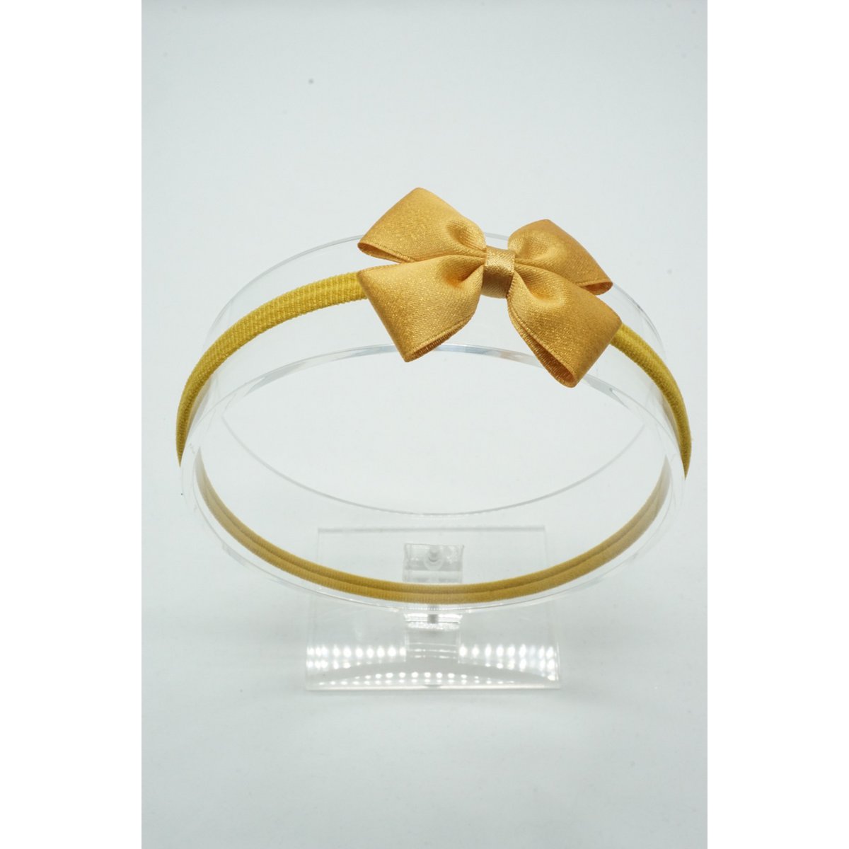 Nylon haarband metallic satijn regular mini