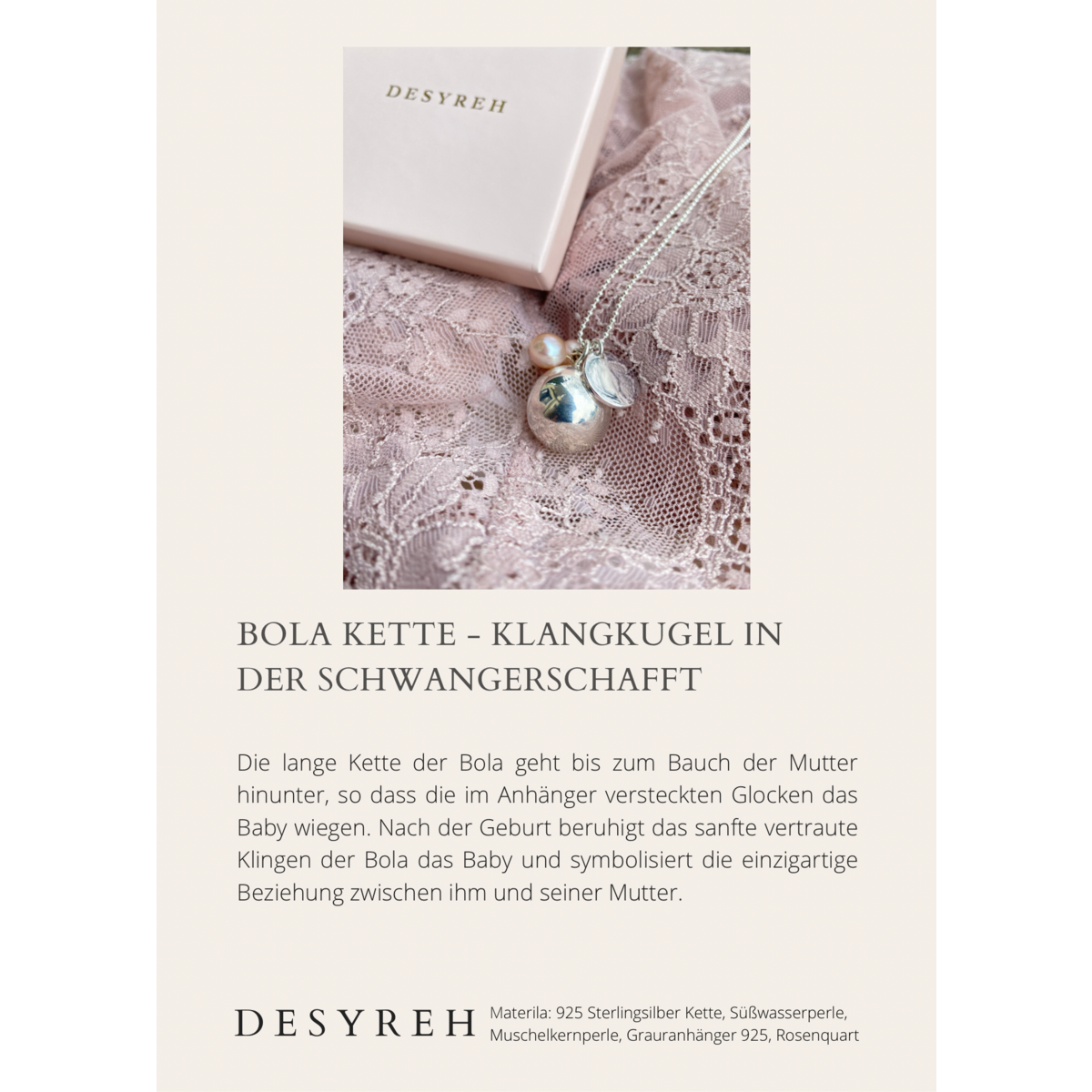 Bolakette Schwangerschaftskette Engelsrufer