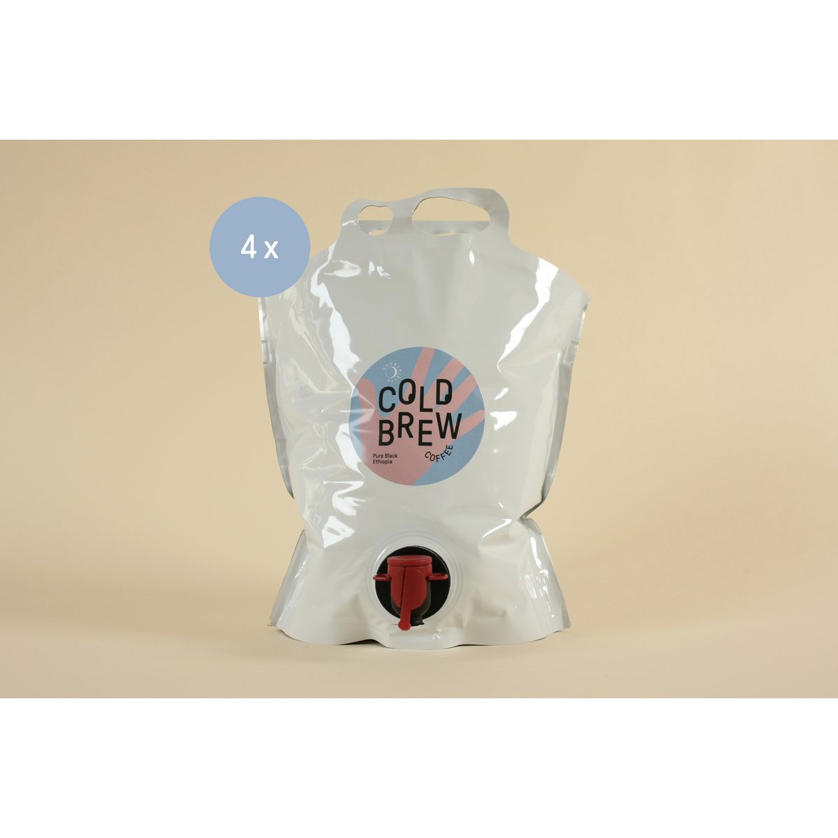 4x Bio Cold Brew Coffee Pure Black Ethiopia 3 L
