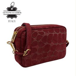 Bolso Bandolera Serraje Italiano con Diseño Croco B2B 58077