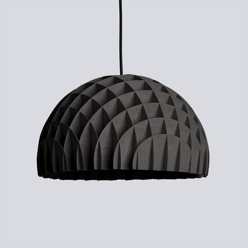 Loftslampe Arc Pendel Sort krydsfiner