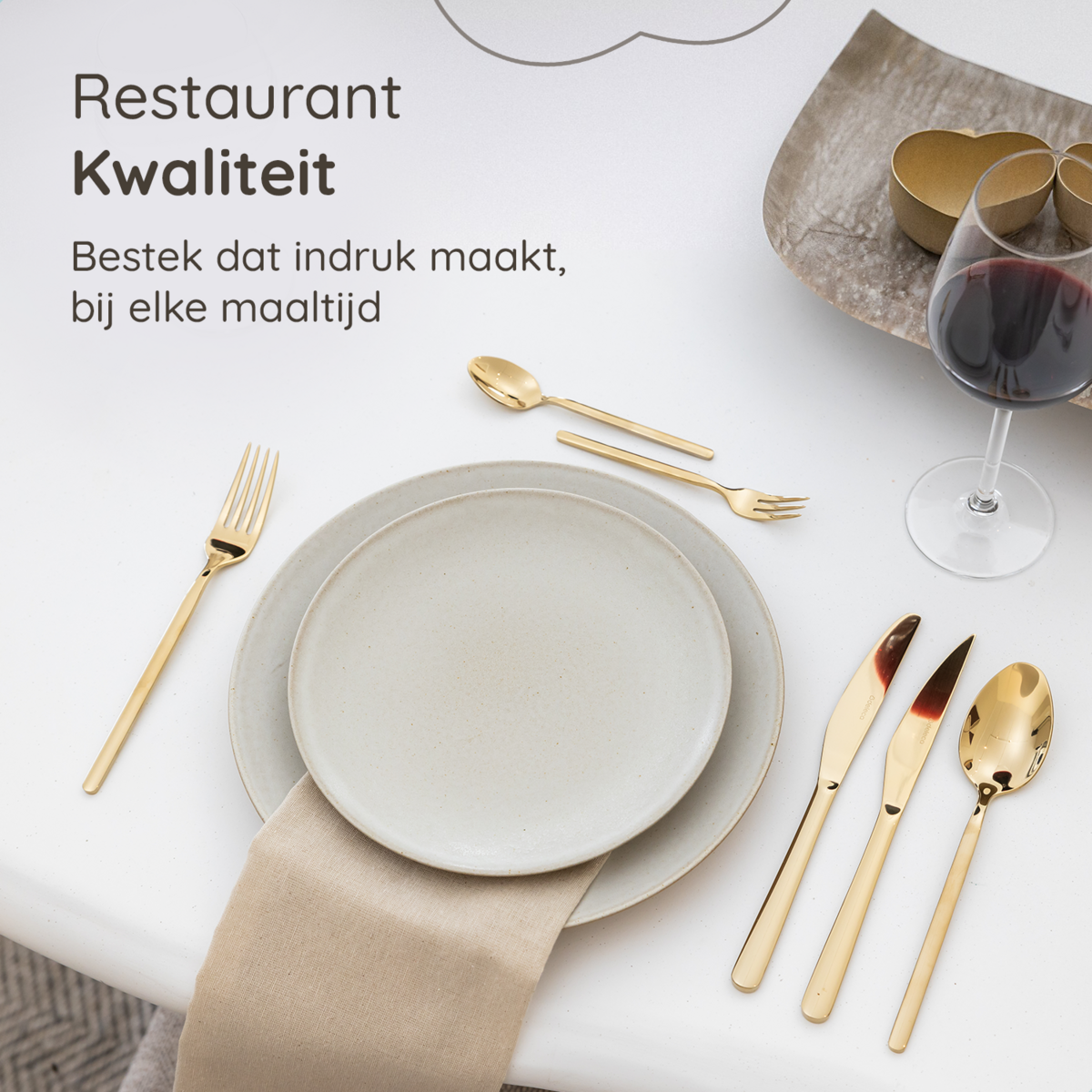 Besteckset Amor - 6 Personen / Gold 18,0 Edelstahl