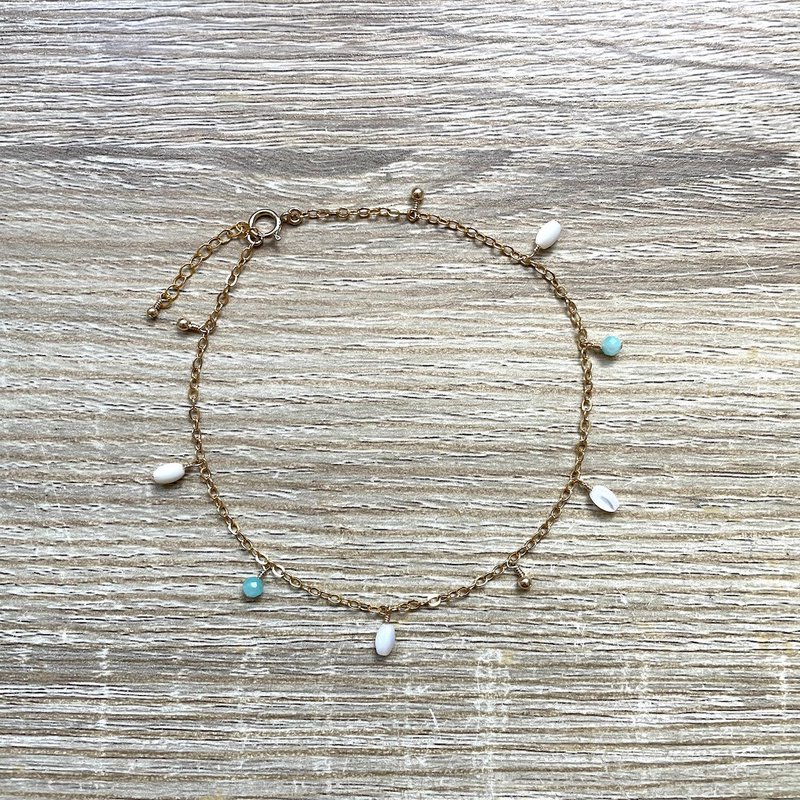Serena-perlemor Amazonite-armbånd