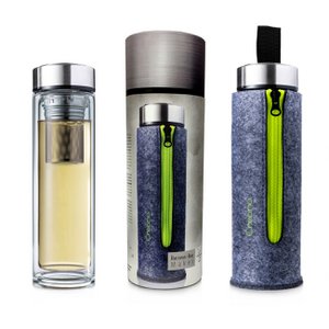 Creano Thermo-Teamaker tea bottle 400ml with felt bag